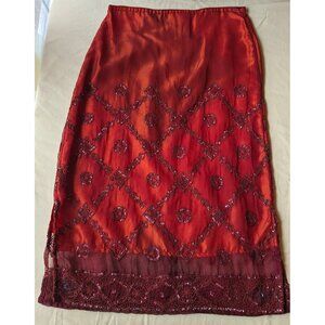 Orange Silky Indian-style skirt